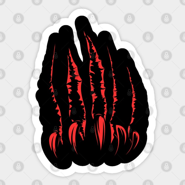 Monster Claws Scratching Sticker by attire zone